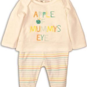 Kojenecký set – tričko a kalhoty, Minoti, ABC 1, bílá – 74/80 | 9-12m