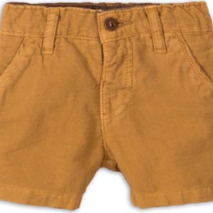 Kraťasy kojenecké lněné, Minoti, Camel 3, hnědá – 86/92 | 18-24m