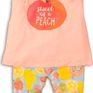 Kojenecký set dívčí – tričko a kalhoty, Minoti, Fruits 4, růžová – 86/92 | 18-24m
