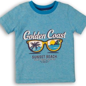 Tričko chlapecké s krátkým rukávem, Minoti, Sunset 7, modrá – 74/80 | 9-12m
