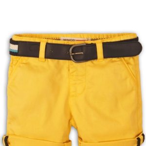 Kraťasy chlapecké s páskem, Minoti, Sunset 8, žlutá – 98/104 | 3/4let