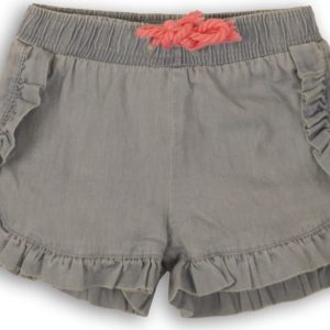 Kraťasy dívčí s volánky, Minoti, Shell 5, šedá – 98/104 | 3/4let