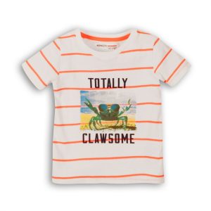 Tričko chlapecké s krátkým rukávem, Minoti, Crab 1, bílá – 92/98 | 2/3let