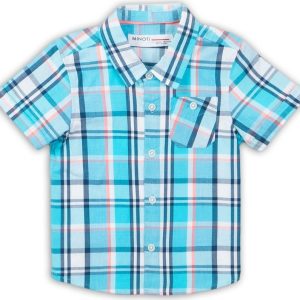 Košile chlapecká s krátkým rukávem, Minoti, Crab 6, modrá – 92/98 | 2/3let