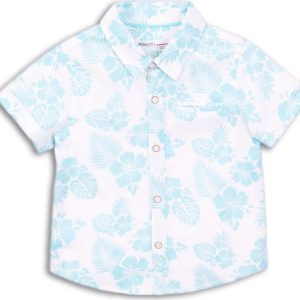 Košile chlapecká s krátkým rukávem, Minoti, Seek 1, bílá – 98/104 | 3/4let