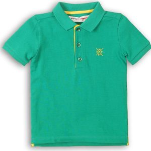 Tričko chlapecké Polo s krátkým rukávem, Minoti, 1POLO 8, zelená – 80/86 | 12-18m