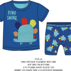 Pyžamo chlapecké krátké, Minoti, PYJA 26, modrá – 74/80 | 9-12m