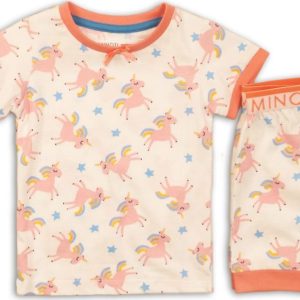 Pyžamo dívčí krátké, Minoti, PYJA 28, bílá – 86/92 | 18-24m