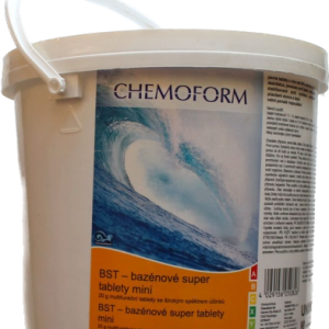 BST 3kg mini (20g tablety) – multifunkční tablety 5v1 do bazénu, CHEMOFORM