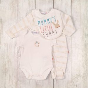 kojenecký set overal, body, bryndáček, Minoti, FRIENDS 3, bílá – 68 | 6m