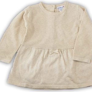 Šaty kojenecké úpletové, Minoti, BUNNY 2, béžová – 86/92 | 18-24m
