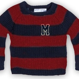 Svetr chlapecký pruhovaný, Minoti, GREAT 1, červená – 68/80 | 6-12m