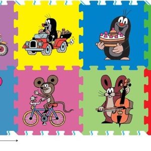 Pěnové puzzle krtek 30×30 8ks, HM studio, W004361