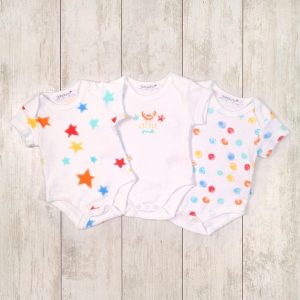 body kojenecký 3ks, Minoti, OCEAN 7, bílá – 62/68 | 3-6m