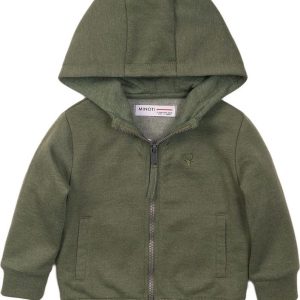 Mikina chlapecká celorozepínací s kapucí, Minoti, 3BZTHRU 11, khaki – 152/158 | 12/13let