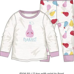 Pyžamo dívčí, Minoti, PYJA 55, bílá – 74/80 | 9-12m