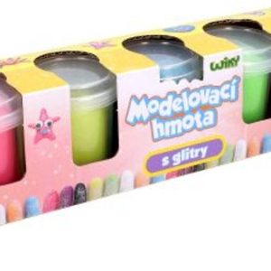 Modelovací hmota s třpytkami, 5 x 55g (český obal), W007754