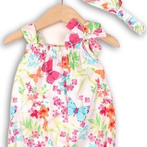overal letní s čelenkou, Minoti, TROPICAL 7, holka – 68/74 | 6-9m
