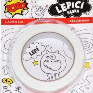 Lepící páska 18mm x 4m oboustranná, TOTO, W814501