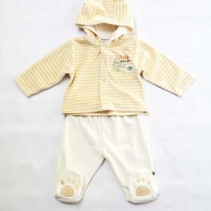 Kojenecký set sametový, Minoti, HUG 8, krémová – 50 | 0m