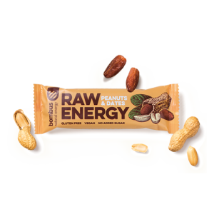 Bombus Raw Energy tyčinka arašídy a datle 50g