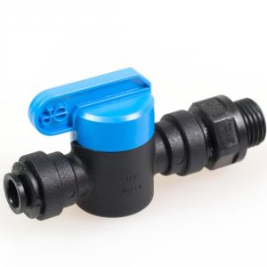 Uzavírací ventil – potrubí 1/4" (6,35mm) / závit 1/4" dávkovací pumpy Aseko