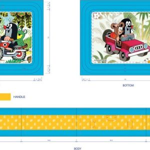 Plechový kufřík krtek modrý 19,5×7,5×16,5 cm, Wiky, W009616