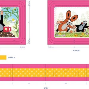 Plechový kufřík krtek růžový 19,5×7,5×16,5 cm, Wiky, W009617