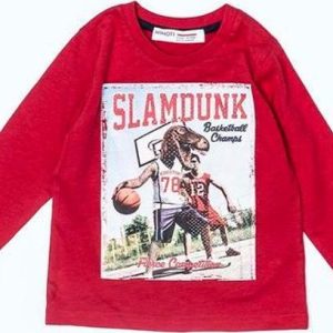 Tričko chlapecké s dlouhým rukávem, Minoti, EAST 7, červená – 92/98 | 2/3let