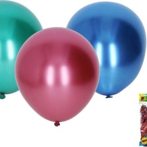 Balónek nafukovací 25cm – sada 100ks, chromové, W009929