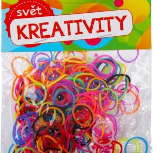 Kouzelné zaplétací gumičky jednobarevné, mix barev 200 ks, W011587