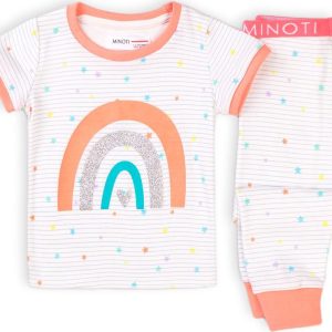 Pyžamo dívčí s krátkým rukávem, Minoti, TG PYJ 6, růžová – 86/92 | 18-24m