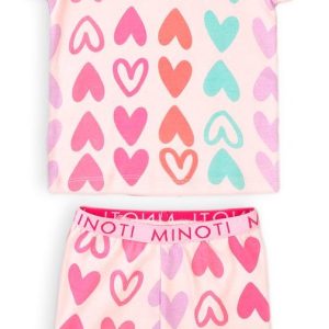 Pyžamo dívčí krátké, Minoti, TG PYJ 7, růžová – 80/86 | 12-18m