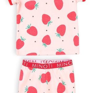 Pyžamo dívčí krátké, Minoti, TG PYJ 9, růžová – 80/86 | 12-18m