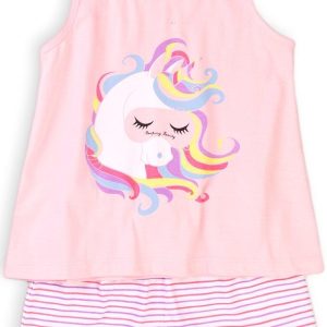 Pyžamo dívčí krátké, Minoti, KG PYJ 20, růžová – 152/158 | 12/13let