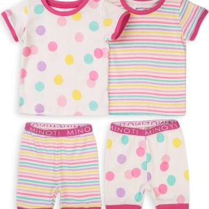 Pyžamo dívčí krátké, 2pack, Minoti, TG PYJ 10, růžová – 86/92 | 18-24m