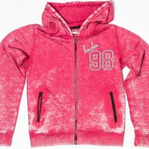 Mikina dívčí s kapucí, Minoti, GLOW 1, růžová – 152/158 | 12/13let