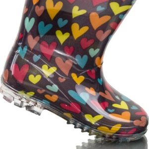 dívčí holínky PVC – barevné srdíčka, Pidilidi, PL0088, Holka – 38