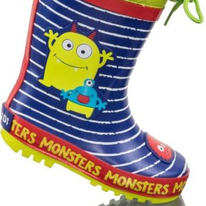 chlapecké holínky gumové – potisk MONSTER, Pidilidi, PL0094-04, modrá – 35