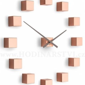Designové nástěnné nalepovací hodiny Future Time FT3000CO Cubic copper