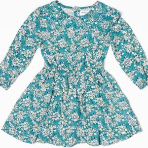 Šaty dívčí, Minoti, FOREST 4, modrá – 80/86 | 12-18m