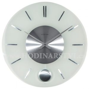 Designové nástěnné hodiny 3145 Nextime Stripe Pendulum 40cm