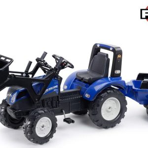 Šlapací traktor 3090M New Holland T8 s nakladačem a vlečkou, Falk, W014097