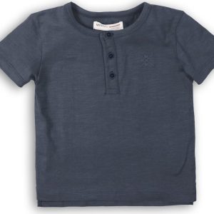 Tričko chlapecké s krátkým rukávem, Minoti, 1HENLEY 2, šedá – 152/158 | 12/13let