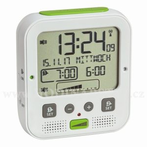 Rádiově řízený budík s vibrační jednotkou a extra hlasitým zvoněním TFA 60.2538.02 BOOM