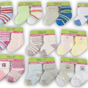 Kojenecké ponožky froté (0 až 6m), Pidilidi, PD108, mix – 0-6m | 0-6m