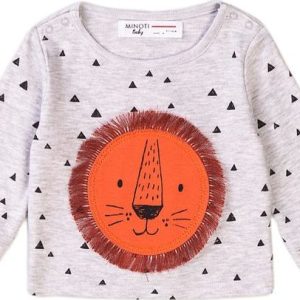 Tričko kojenecké BIO bavlna, Minoti, Simba 1, šedá – 74/80 | 9-12m