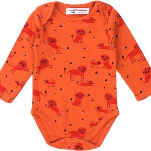 Body kojenecké BIO bavlna, Minoti, Simba 3, oranžová – 74/80 | 9-12m