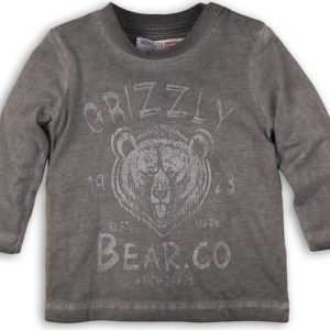 Tričko chlapecké s dlouhým rukávem, Minoti, BAY 4, šedá – 68/80 | 6-12m