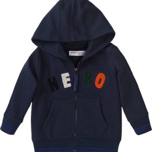 Mikina chlapecká s kapucí celopropínací, Minoti, Beam 2, modrá – 98/104 | 3/4let